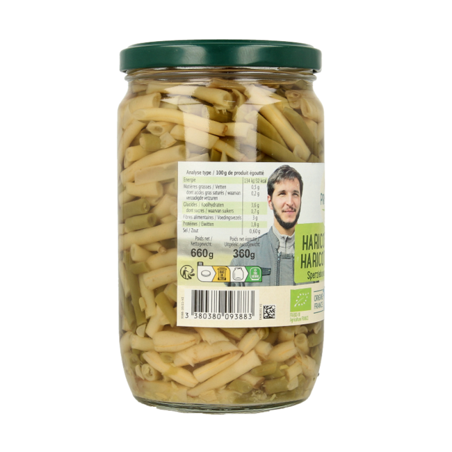 Primeal Organic Green Beans and Wax Beans from France 660g