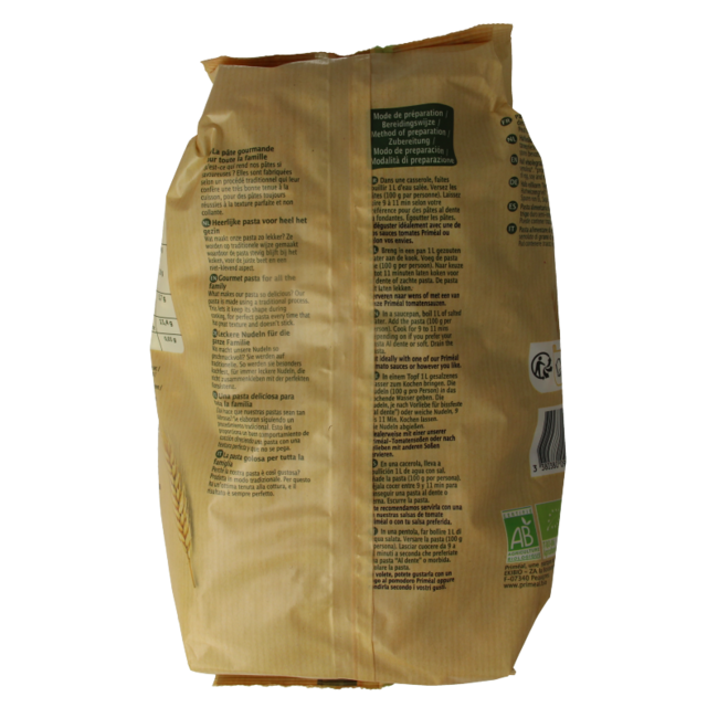 Primeal Fusilli halfvolkoren familie verpakking bio 1 Kilogram