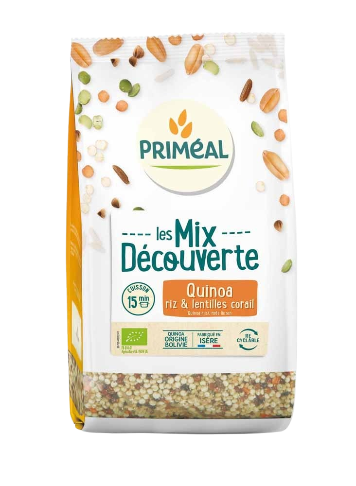 Primeal Mix di quinoa, riso e lenticchie rosse bio 400 Grammi
