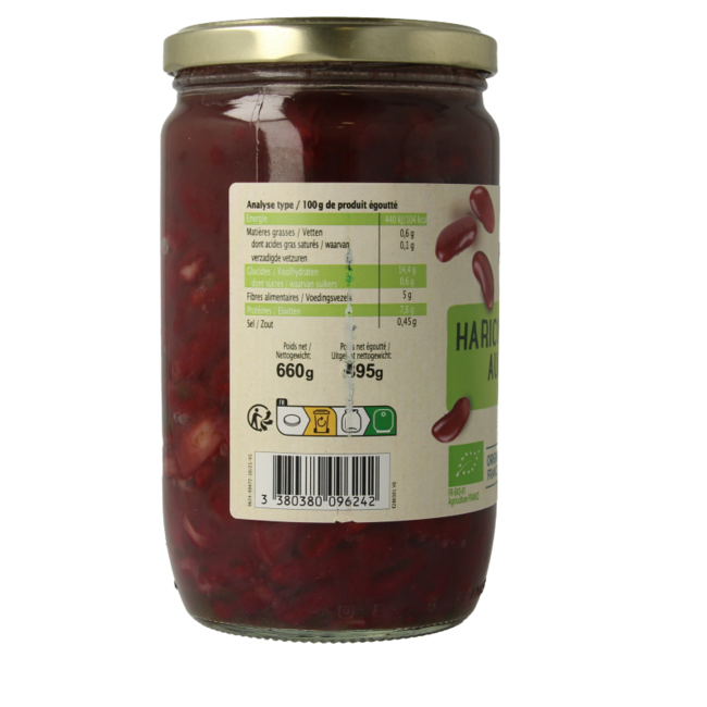 Organic Red Kidney Beans from France 660g