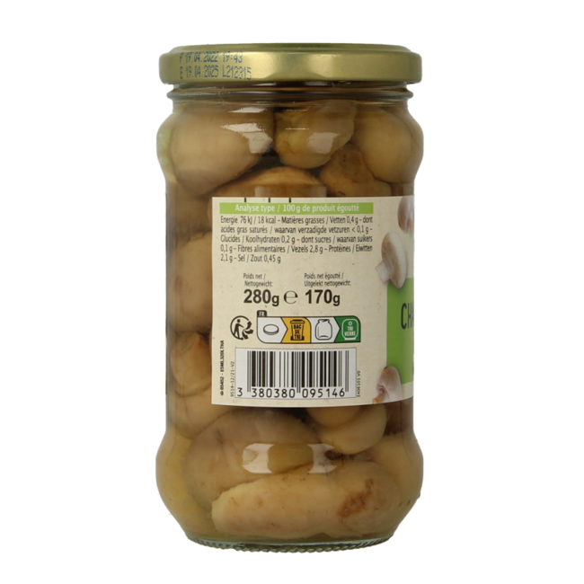 Primeal Champiñones enteros bio 280 gramos