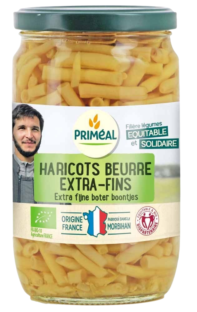 Primeal Fagiolini Burro Extra Fini Primeal Biologici dalla Francia 660 Grammi