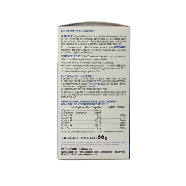 Versterkende capsules voor haar en nagels 180 Capsules