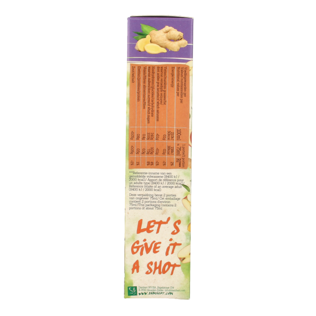 Damhert Energy shot jengibre dúo 150 Gramos