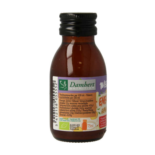 Damhert Energy shot jengibre bio 75 mililitros