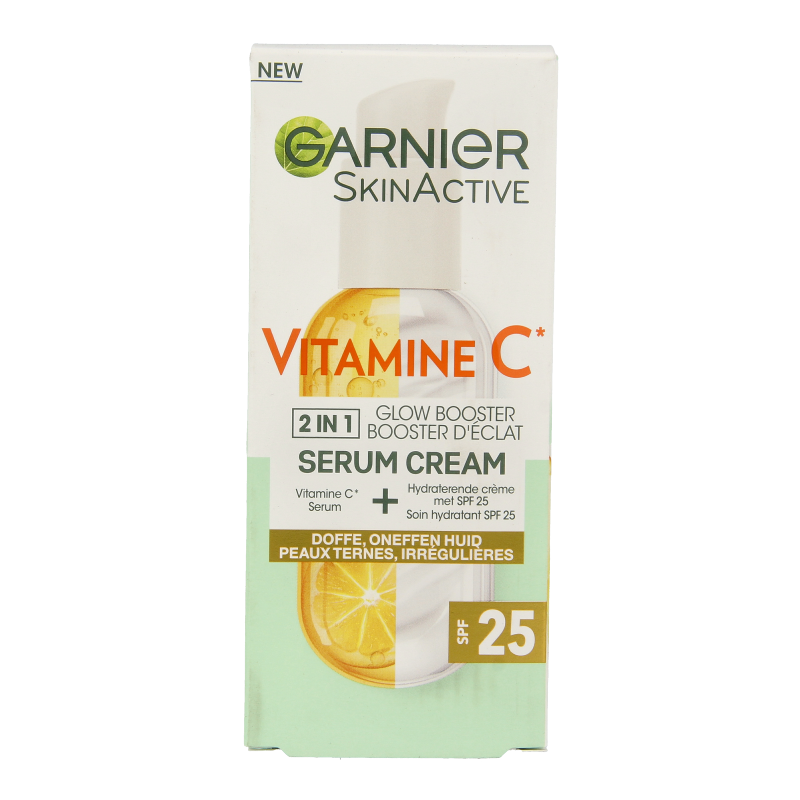 Garnier SkinActive crema sérum vitamina C SPF25 50 mililitros
