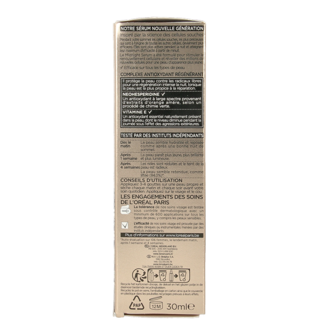 L'Oreal Paris Age Perfect Siero Notte Rigenerazione Cellulare Midnight 30 Millilitri