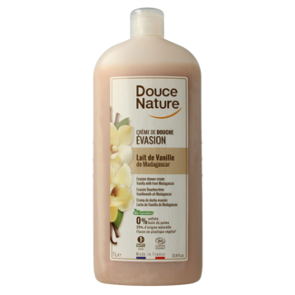 Douce Nature Shower cream evasion vanilla milk from Madagascar organic 1 Litre