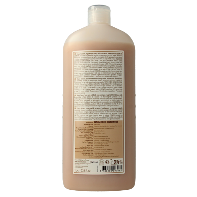 Crème de douche évasion au lait de vanille de Madagascar bio 1 litre