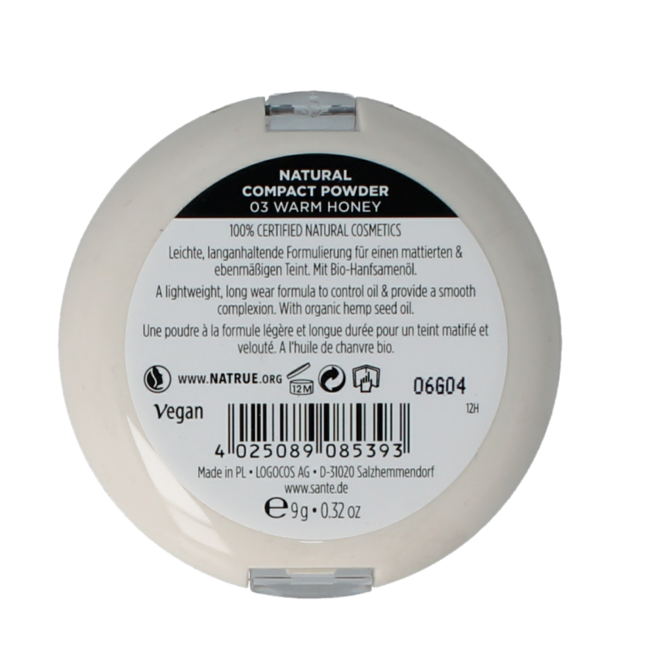 Polvos compactos 03 warm honey 9 gramos