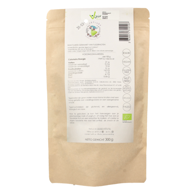 Vitiv Copos de chufa bio 300 Gramos