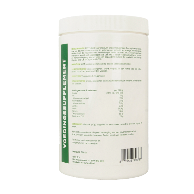 Vitiv MCT Pulver vegan 500 Gramm