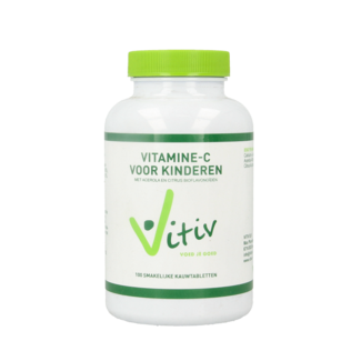 Vitiv Vitamina C para niños no ácida 120 mg 100 comprimidos masticables