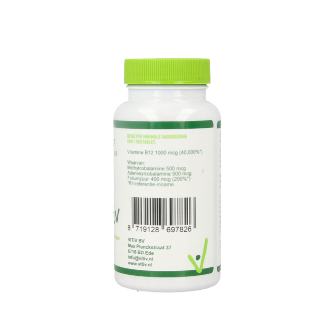 Vitiv Vitamina B12 activa 100 comprimidos masticables