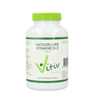 Vitiv Vitiv Vitamina D3 1000UI 25mcg vega 240 cápsulas blandas