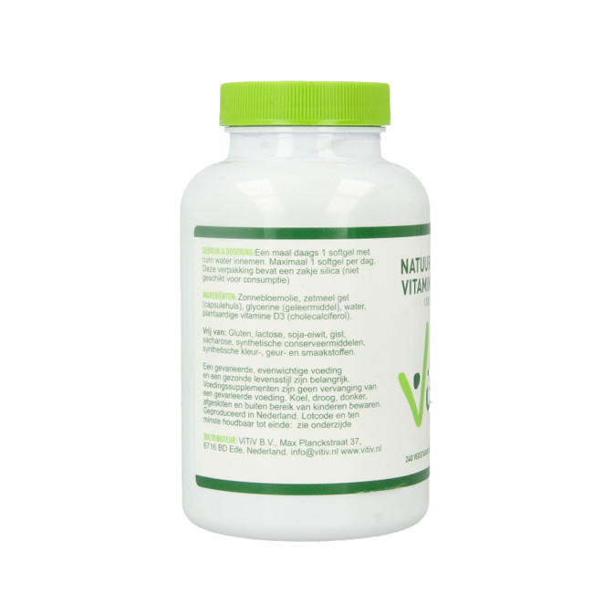 Vitiv Vitamin D3 1000 IE 25 µg vegan 240 Softgels