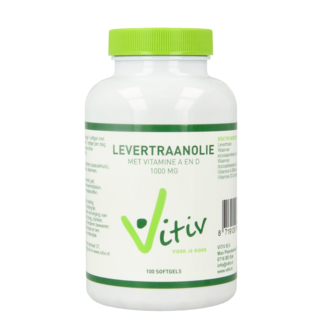 Vitiv Vitiv Aceite de Hígado de Bacalao 1000mg vitamina A D 100 cápsulas blandas