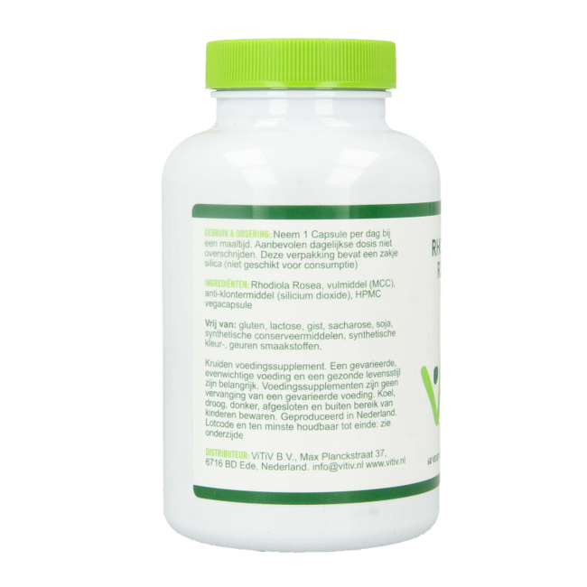 Vitiv Rhodiola rosea 500mg 60 Cápsulas vegetarianas