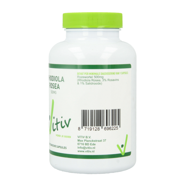 Vitiv Rhodiola rosea 500mg 60 Vegetarische capsules