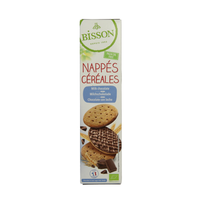 Bisson Galletas de cereales con chocolate con leche bio 140 g