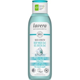 Lavera Basis Sensitiv shower gel/body wash 2-in-1 250 Millilitres