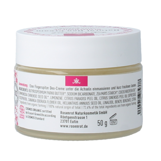 Rosenrot Feste Deo-Creme Blumenwiese 50 Gramm