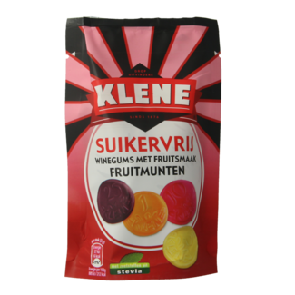 Klene Fruitmunten sin azúcar 110 gramos