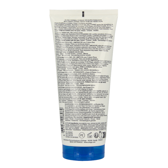 Uriage Bariederm cleansing cica gel irritated skin 200 Milliliter