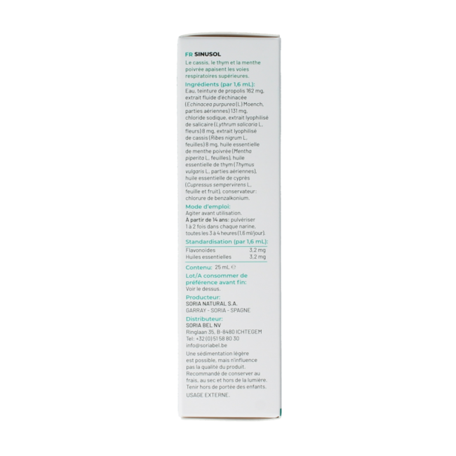 Soria Natural Sinusol 25 Millilitres