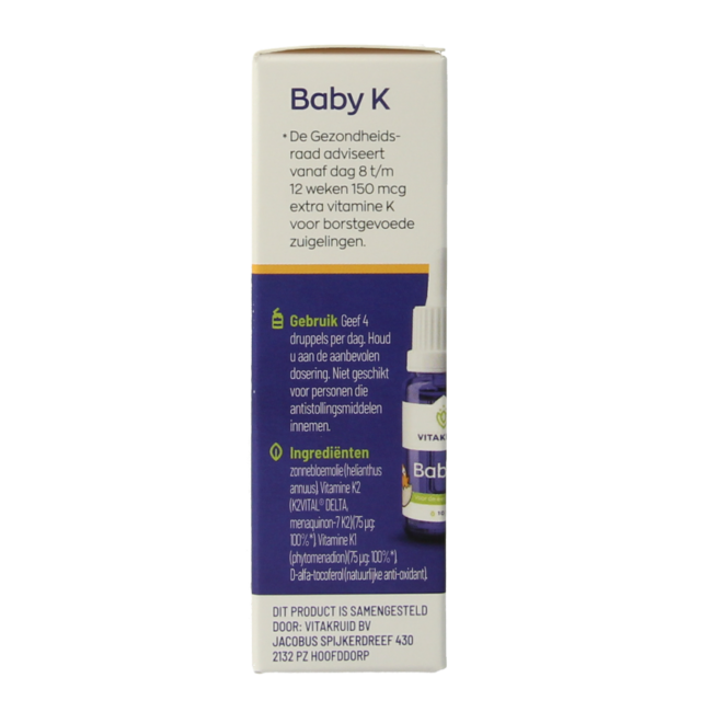 Gotas de vitamina K y D para bebés 10ml 20 mililitros