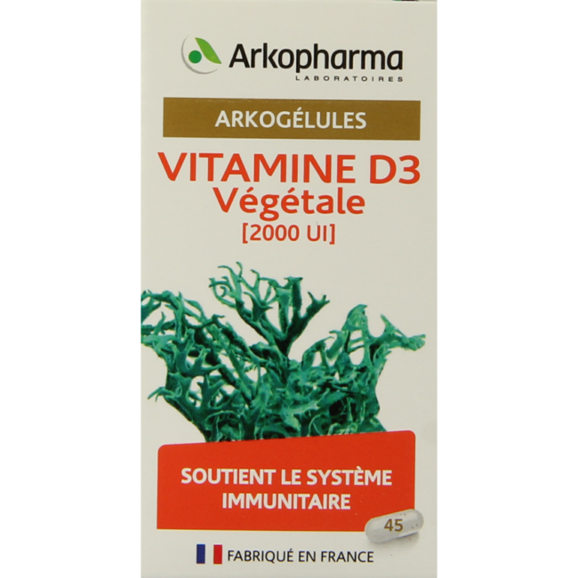 Arkocaps Vitamine D3 2000 UI Vegan 45 Gélules