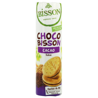 Bisson Bisson Choco cacao wheat biscuits organic 300 Gram