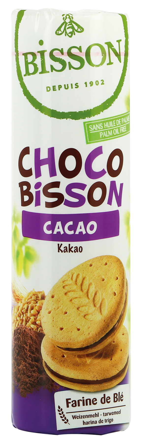 Bisson Biscotti al Grano con Cacao Bio Bisson 300 Grammi