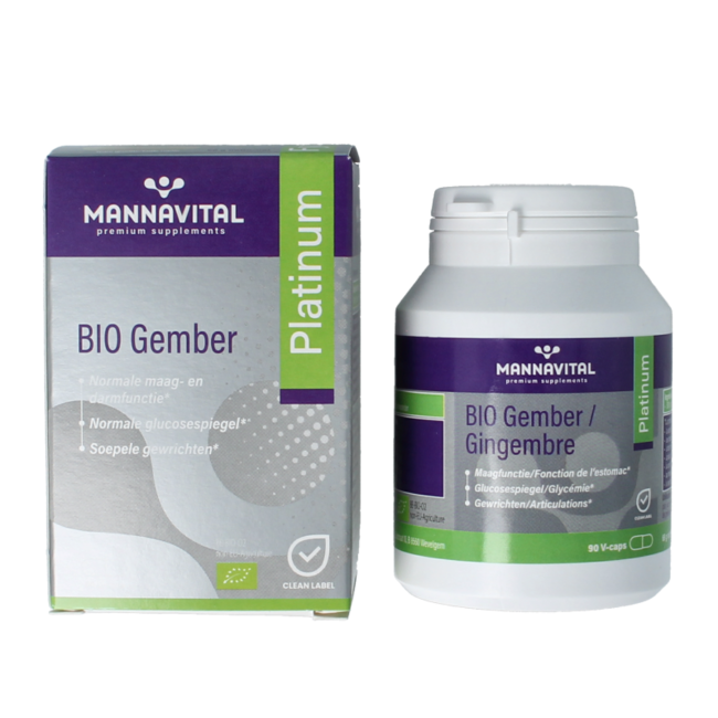 Mannavital Jengibre platinum bio 90 Cápsulas Vegetales