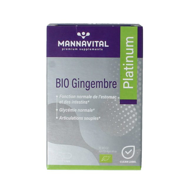 Mannavital Imbir platinum bio 90 Kapsułek wegetariańskich