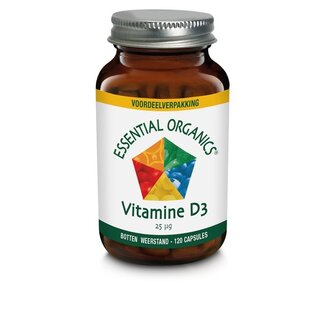 Essential Organ Essential Organ Vitamina D3 25mcg 120 Cápsulas
