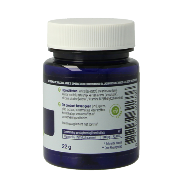 B12 1000 mcg Actief Methylcobalamin 90 Schmelztabletten