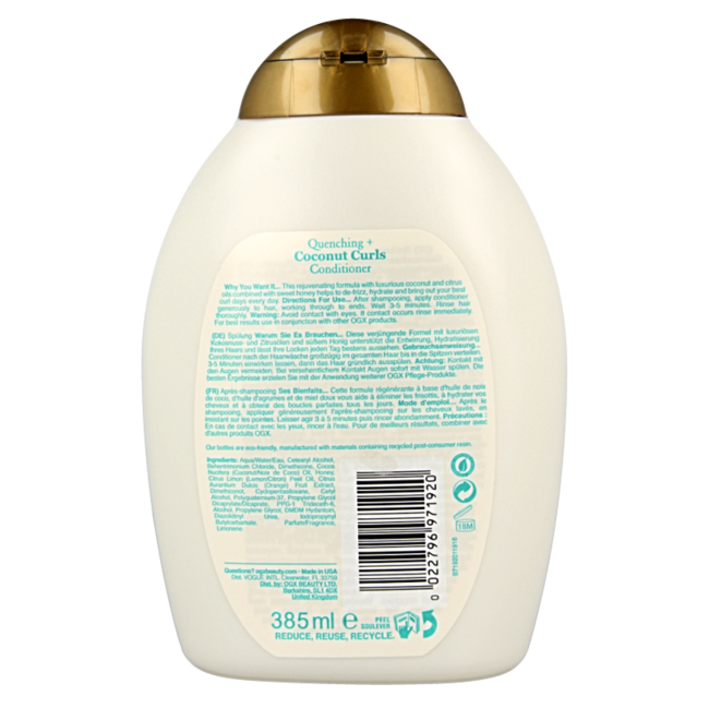 OGX Acondicionador Quenching + Coconut Curls 385 mililitros