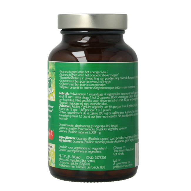 Rio Amazon Gogo guaraná 60 Cápsulas vegetarianas