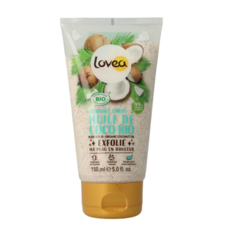 Lovea Lovea Exfoliante corporal aceite de coco piel seca orgánico 150 mililitros