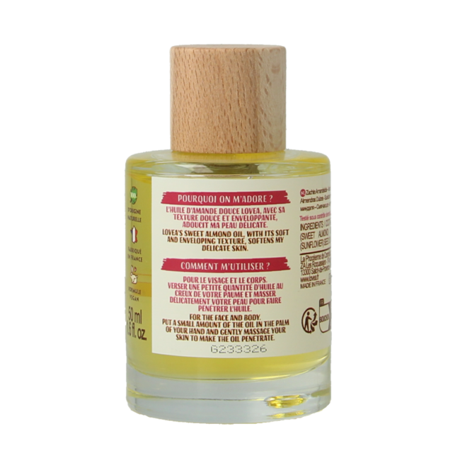 Aceite de almendras dulces Lovea suavizante 50 mililitros