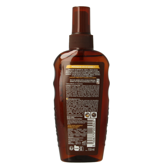 Huile sèche de bronzage Lovea Monoï de Tahiti 150 ml