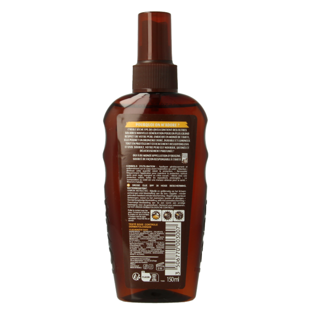 Lovea Trockenöl hoher Schutz Tahiti Monoi SPF30 150 Milliliter