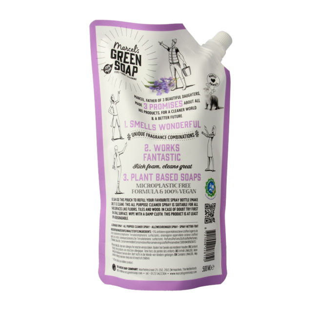 Marcel's Green Soap Detergente multiuso lavanda & rosmarino ricarica 500 Millilitri