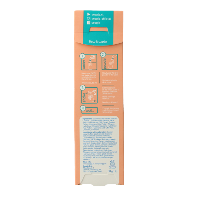 Seepje Shampoo repair and care navulling 38 Gram