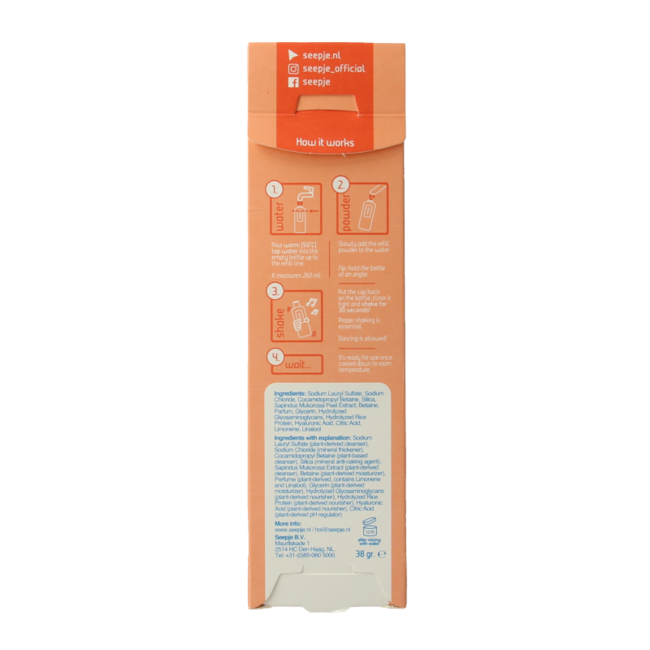 Seepje Shampoo hydrate and nourish navulling 38 Gram