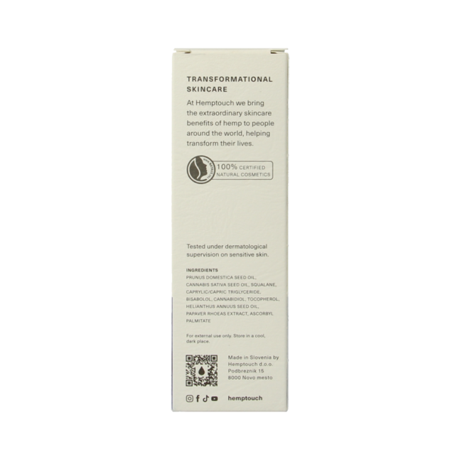 Olio viso antiossidante rigenerante Hemptouch 30 Millilitri