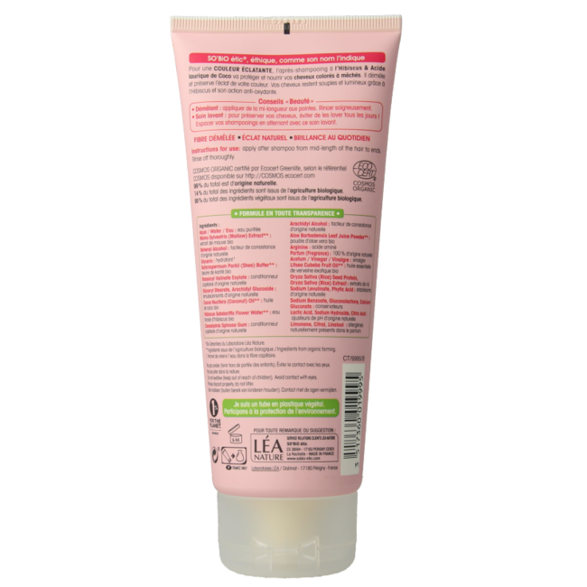 So'BiO étic Après-shampooing Couleur & Éclat Hibiscus 200 ml