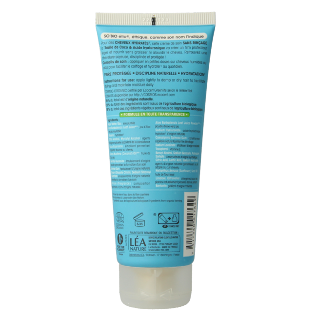 Masque capillaire sans rinçage coco acide hyaluronique 100 ml