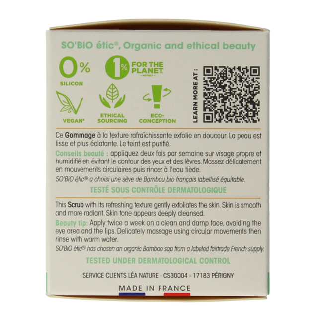 So Bio Etic Bamboo Deep cleansing smoothing scrub 50 Milliliter